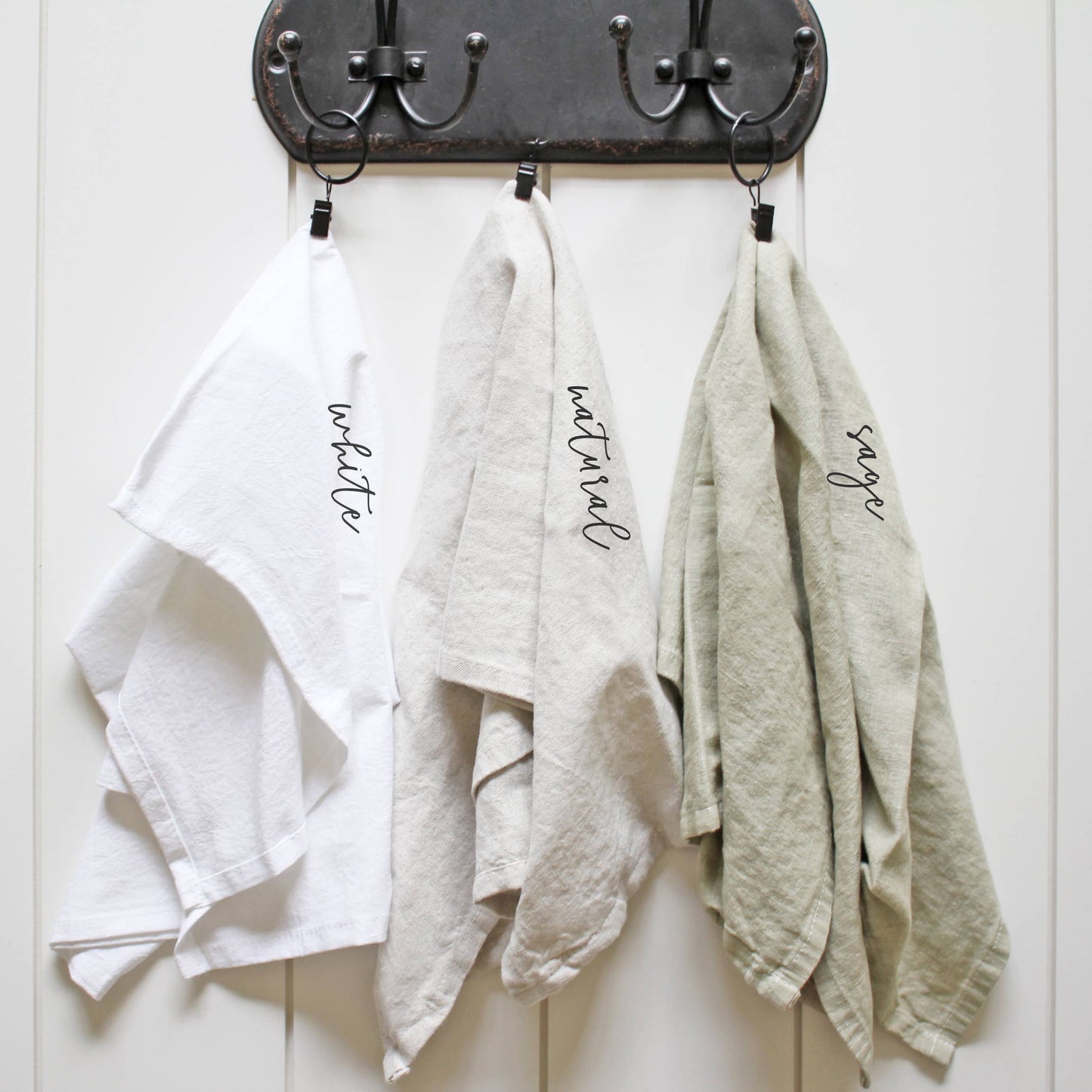 Merry Christmas Tree Tea Towel: White