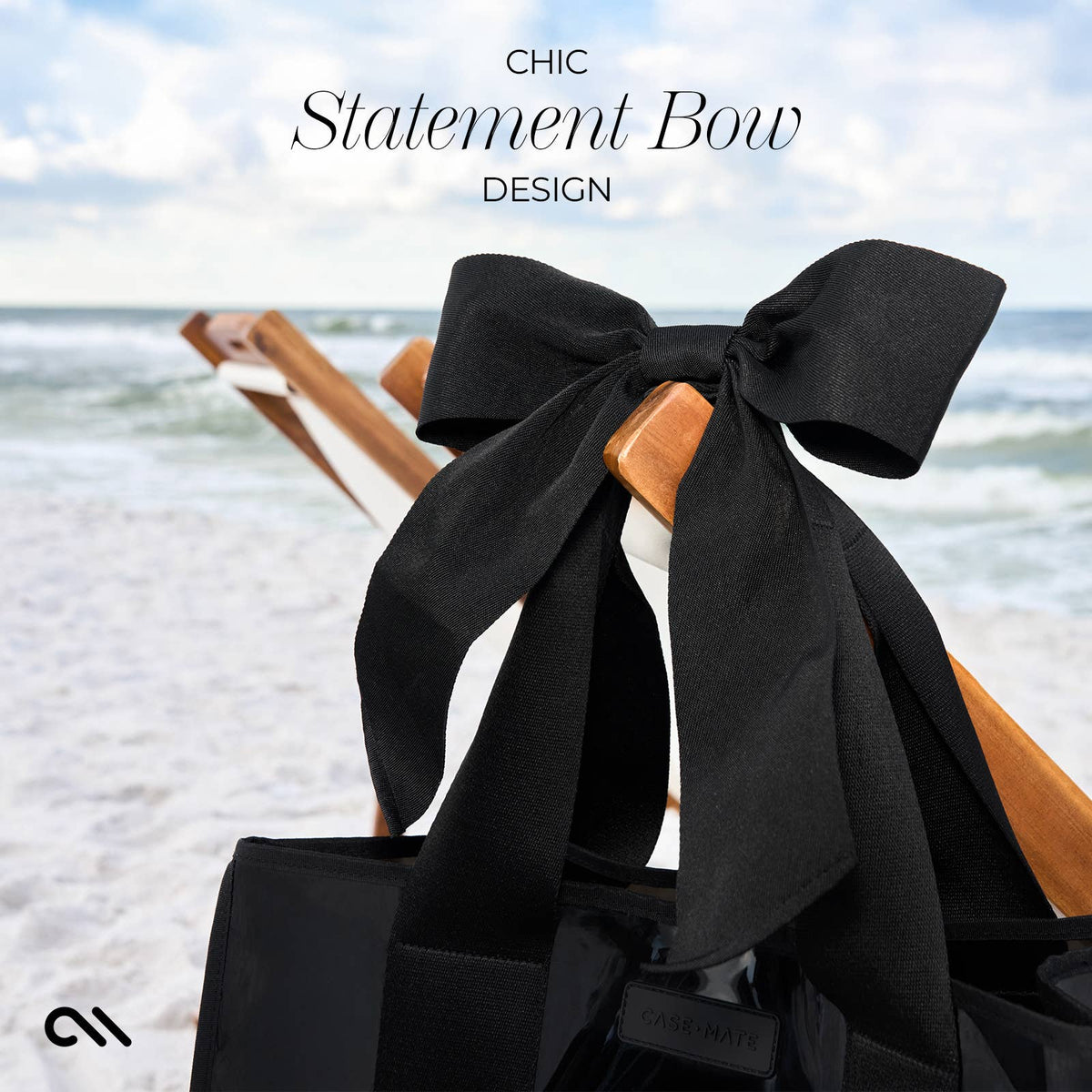 Case-Mate Midnight Black Bow Jelly Tote Bag