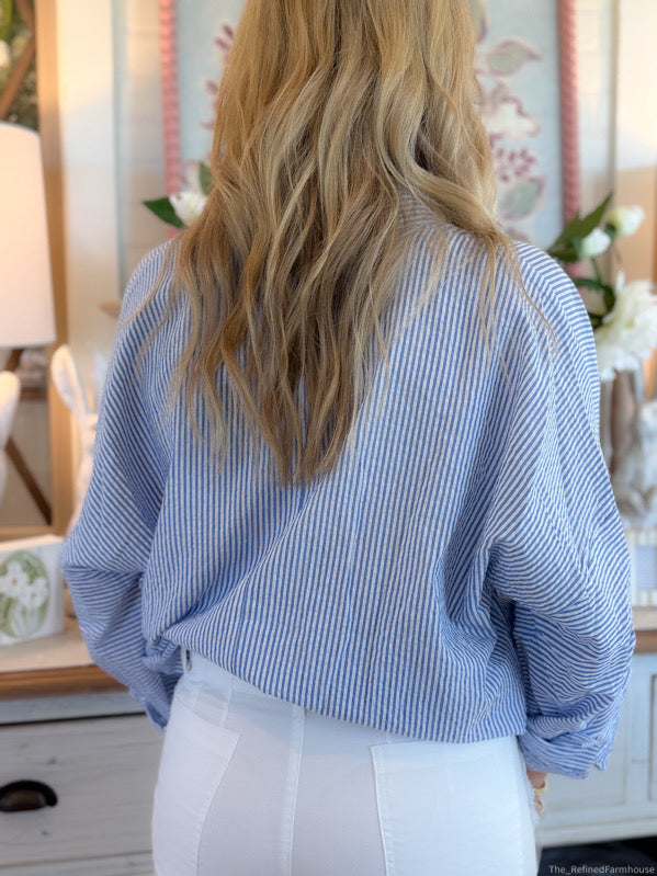 The Blue Bay Stripe Button Down