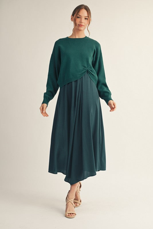 Forest Twist Front Sweater