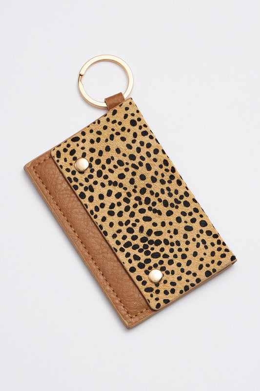 Chic Animal Print Card | Holder Keychains: CH-BRW