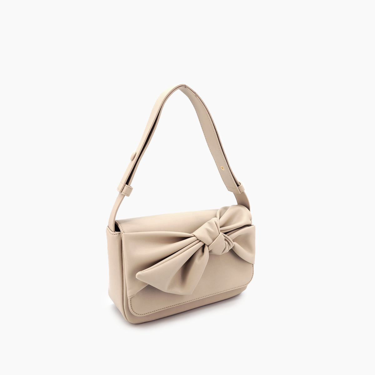 Elena Bow Shoulder Bag: Ivory