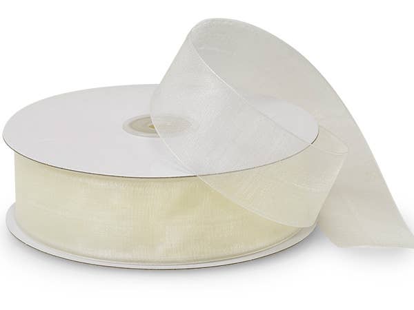 Sheer Organza Gift Packaging Ribbon: Denim Blue, 1 Pack, 7/8"x100 yards