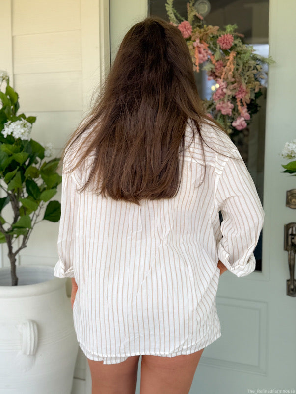 Harbor Stripe Button-Down Shirt