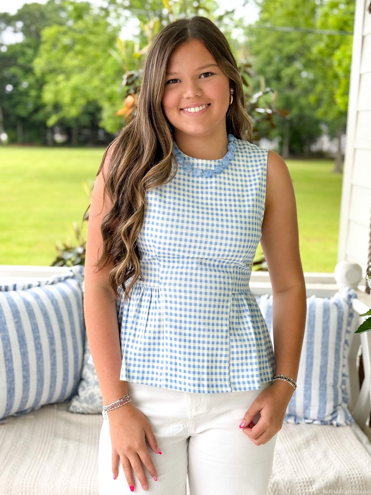 Seaside Charm Gingham Top