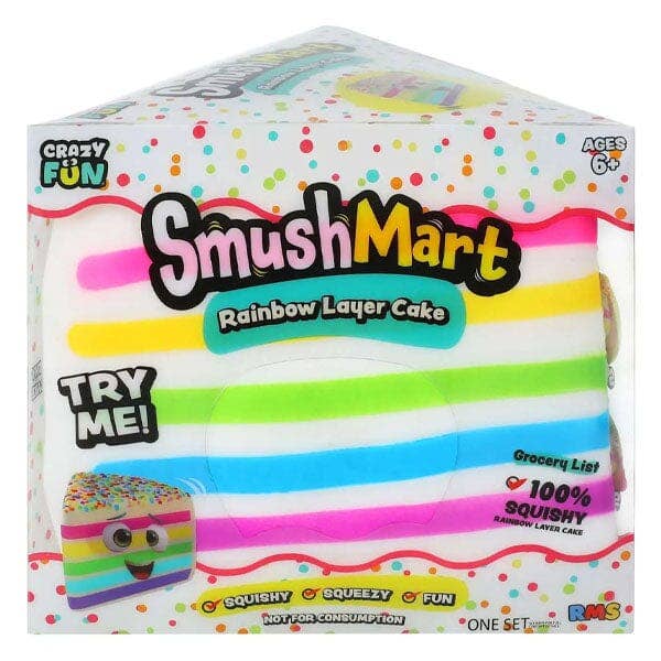 RMS® SmushMart™ Giant Rainbow Cake Slice Squishy 1pc