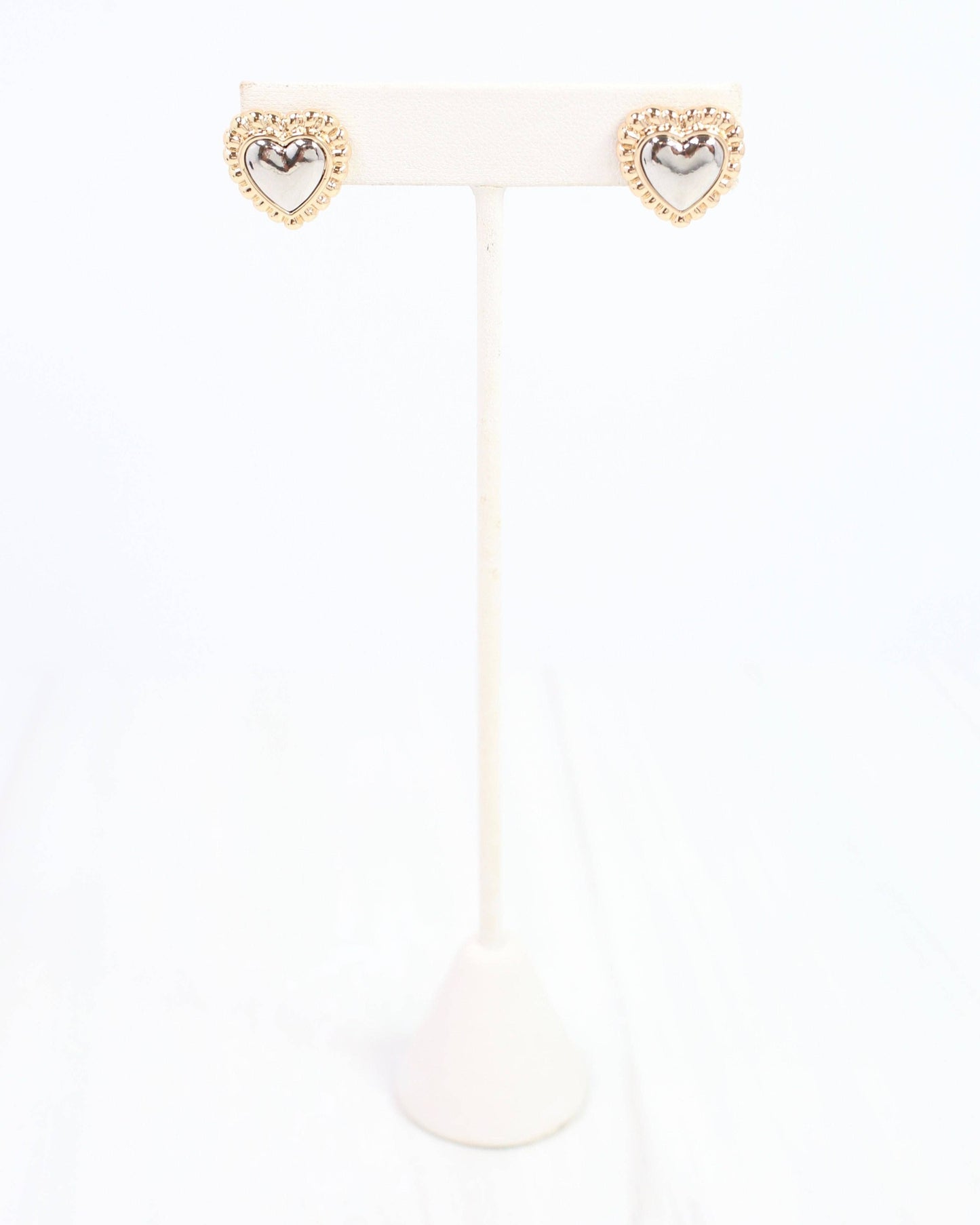 Howell Heart Stud Gold Silver