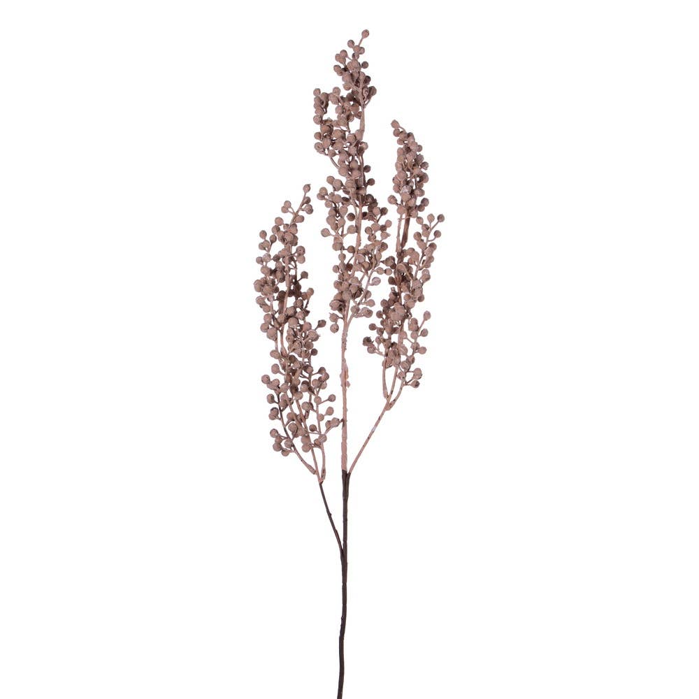 Vickerman 25" Lt Brown Wild Berry Spray 2/Bag: Light Brown, Plastic: 90%, Wire: 5%, Glue: 5%, 25"