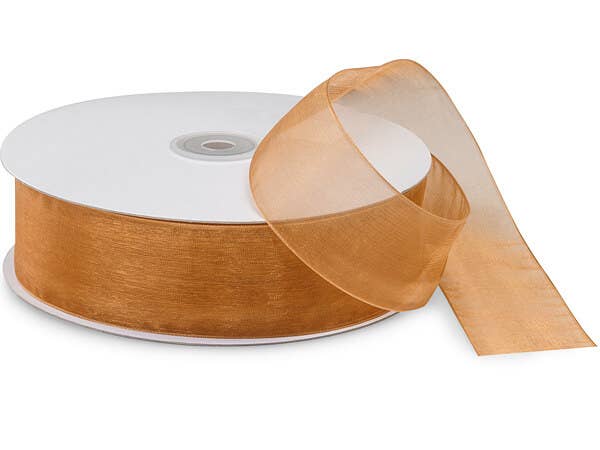 Sheer Organza Gift Packaging Ribbon: Ivory, 1 Pack, 1-1/2"x100 yards