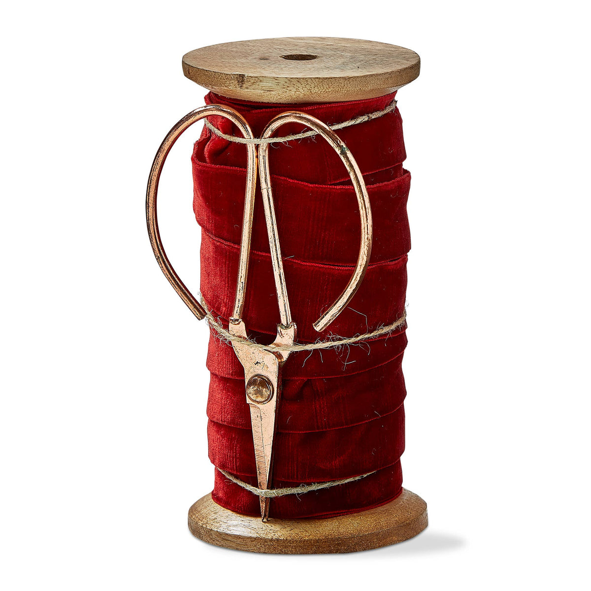 Red Velvet Ribbon With Scissor Spool 25mm/5yd