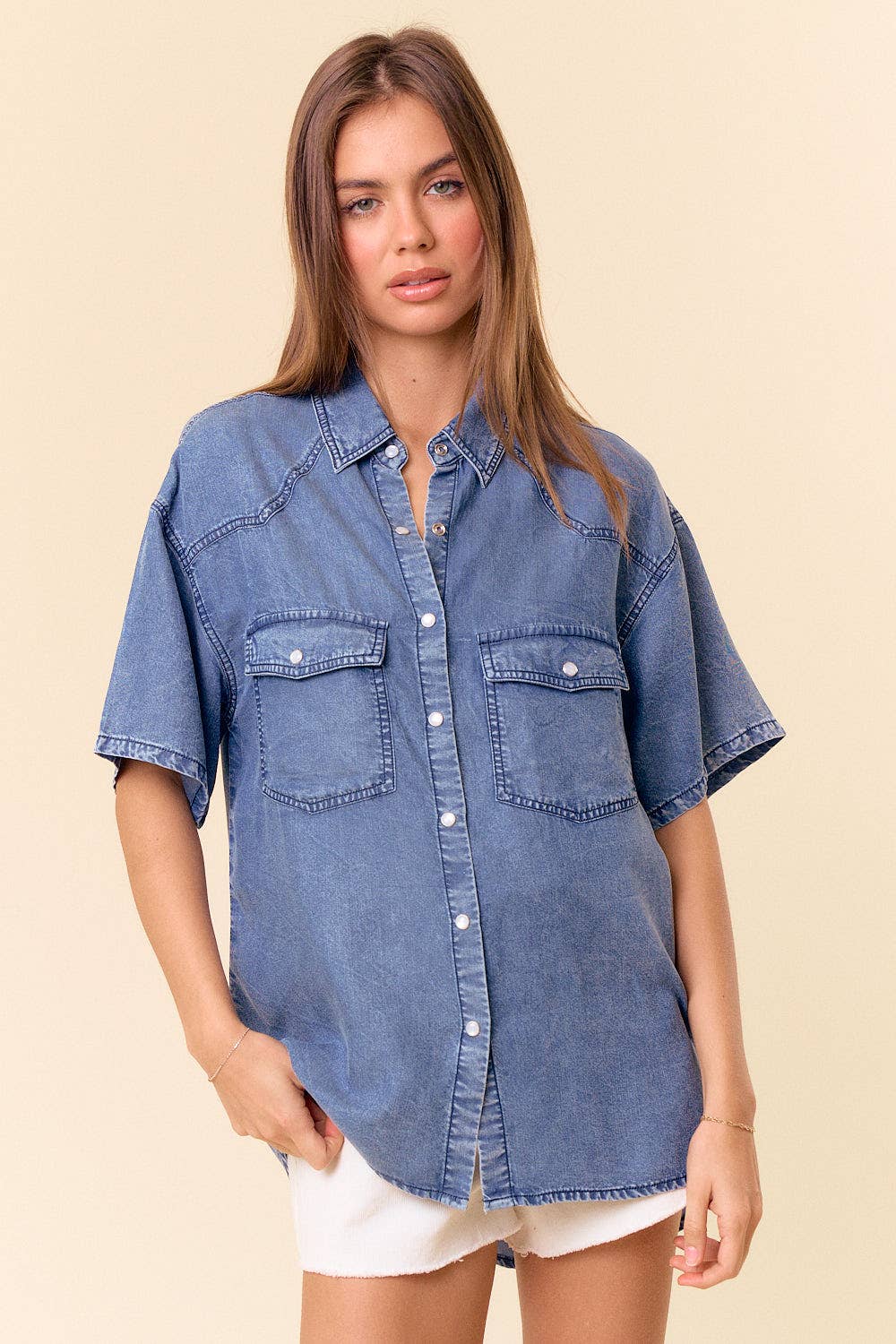Westward Denim Top