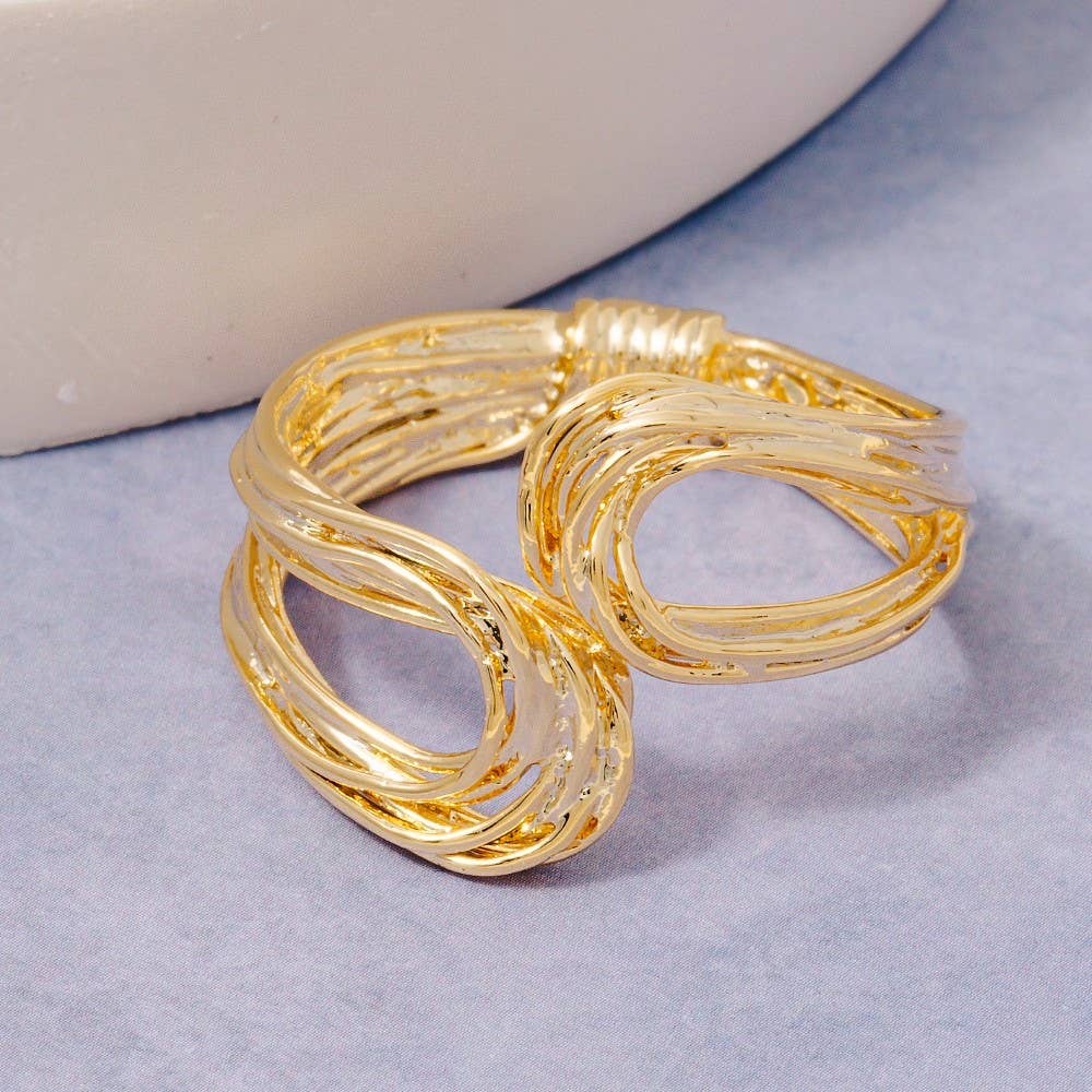 Knotted Loop Open Band Ring: G