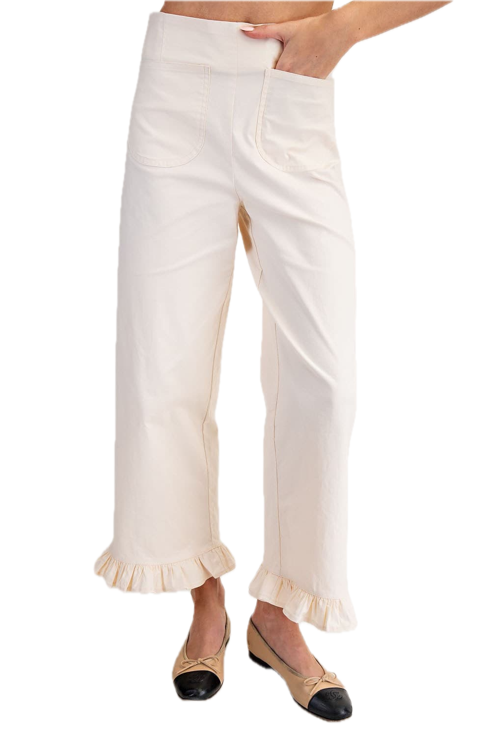 Ivory Garden Ruffle Pants
