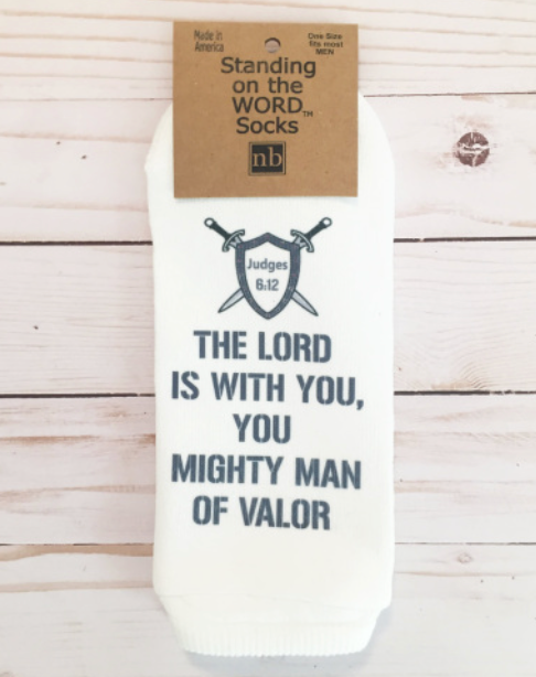 Judges 6:12 Mighty Man Of Valor Socks