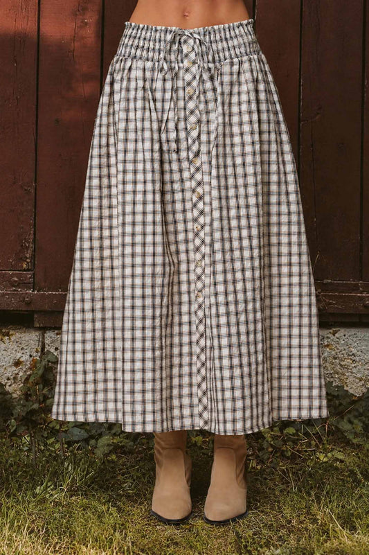 The Emerson Plaid Midi Skirt