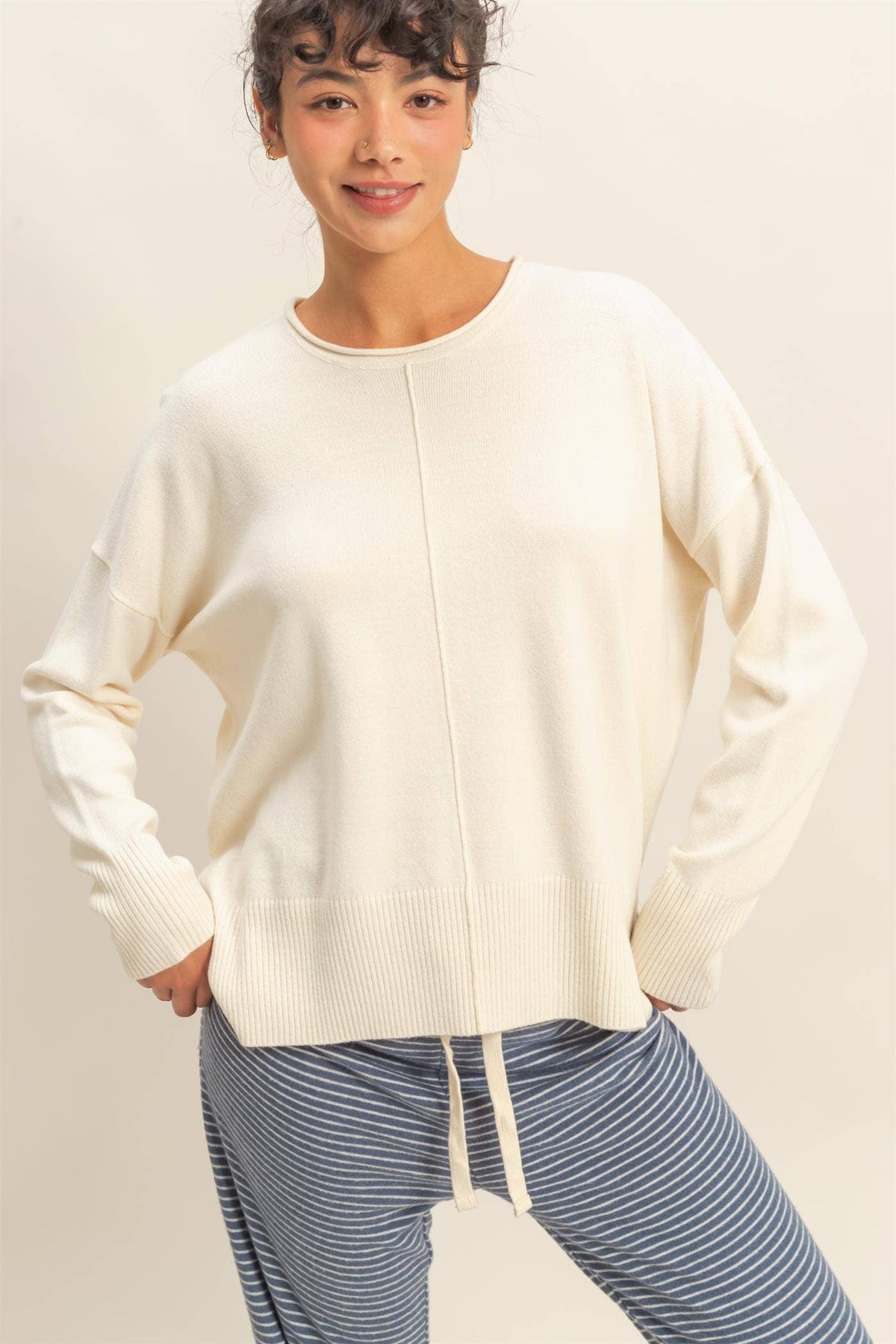 Minimal Muse Knit Sweater | Cream