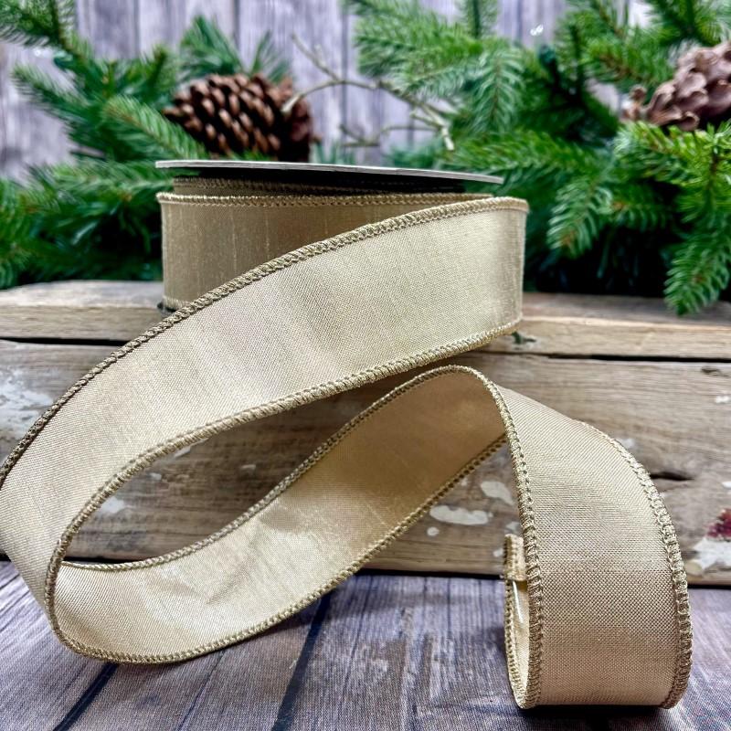 Metallic Gold Dupion Ribbon – 1.5" x 10yds