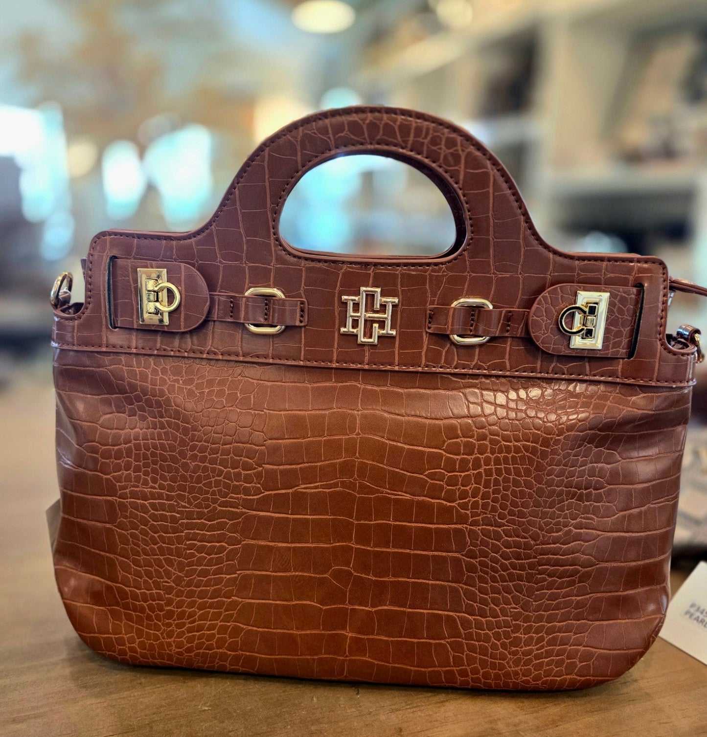 Savanna Handbag - Saddle Croc
