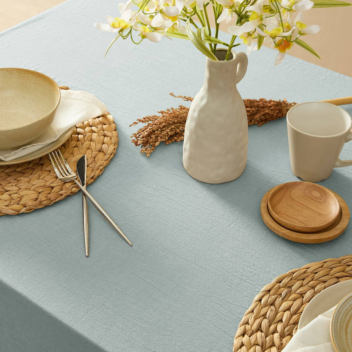 Corcovado Tablecloth (Slate Blue): 60" round