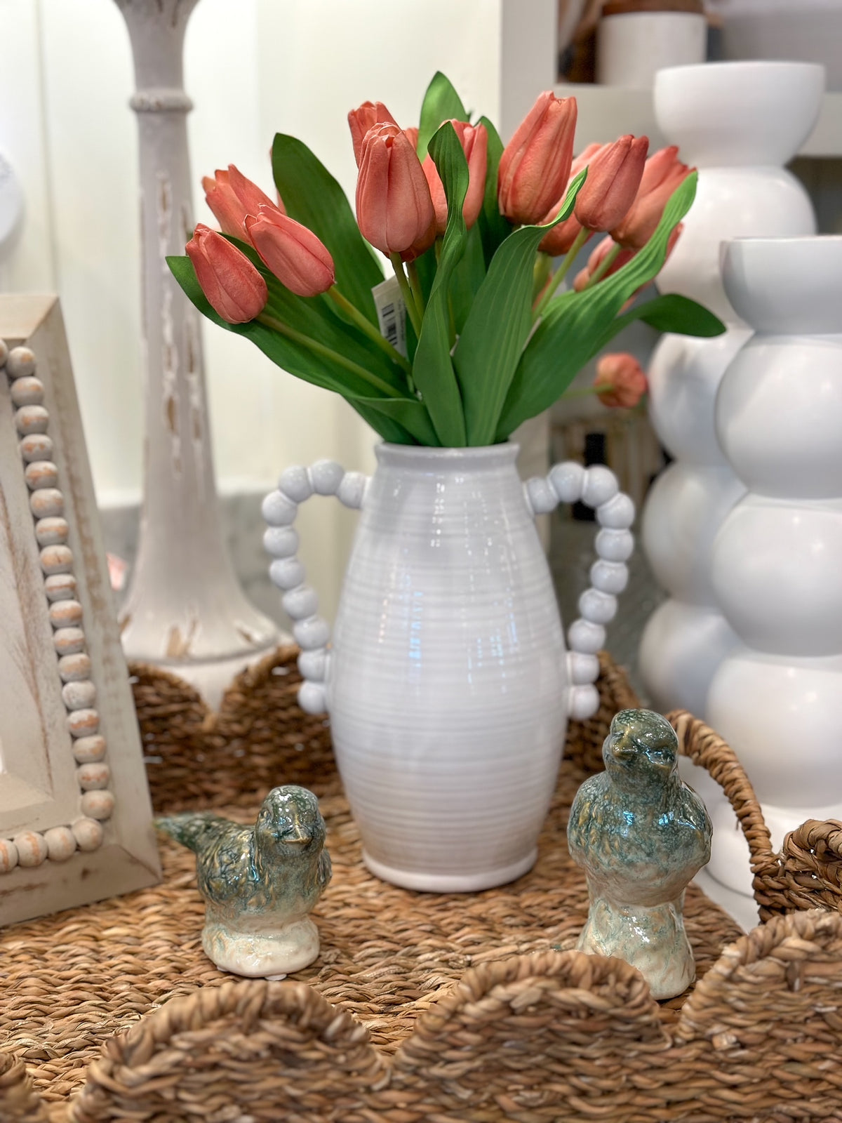 Tall Bead Vase