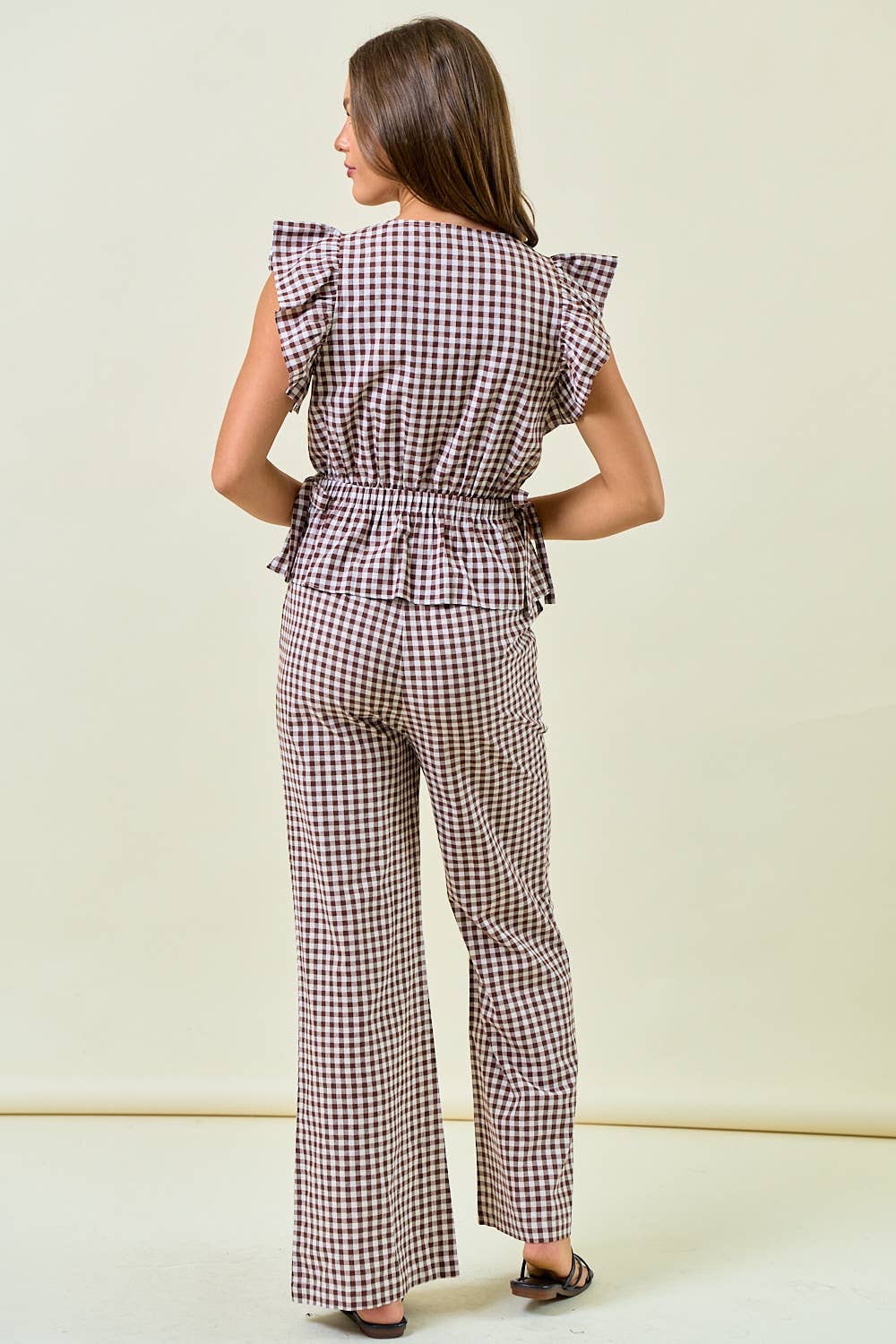 Gingham Days Wide Leg Pants