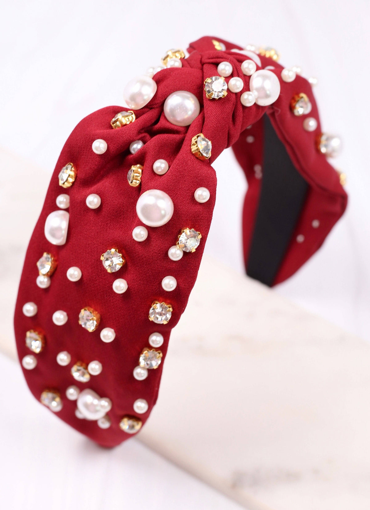 Higgins Embellished Headband BURGUNDY