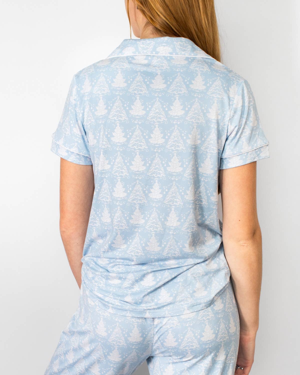 Winter Dreams Short Sleeve Button-Up Sleep Shirt & Pants Set