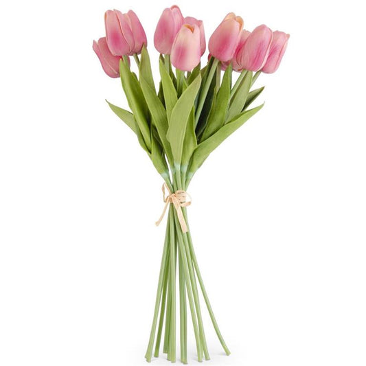 13 Inch Mauve Real Touch Mini Tulip Bundle (12 stems)
