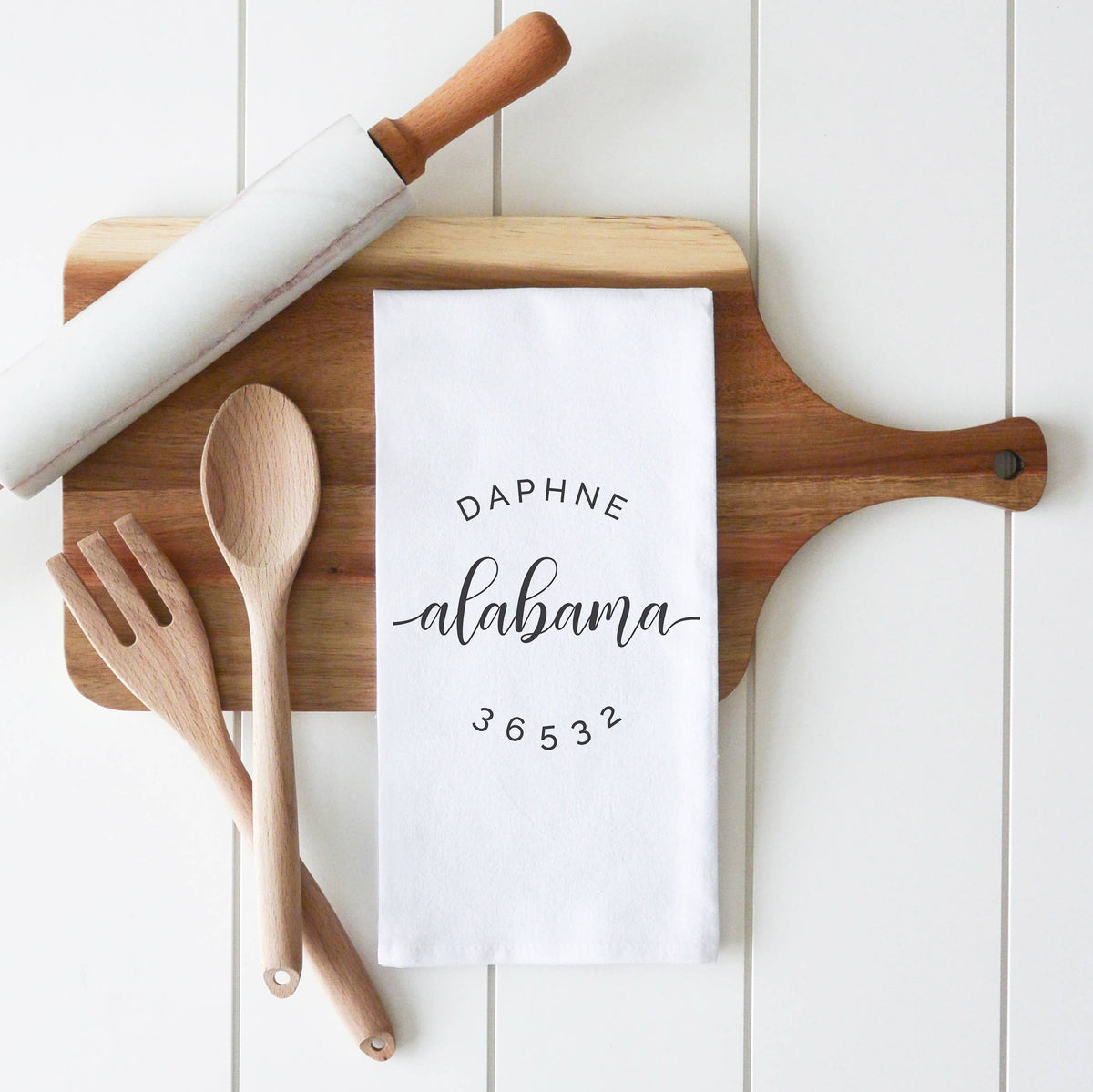 City State Zip Tea Towel