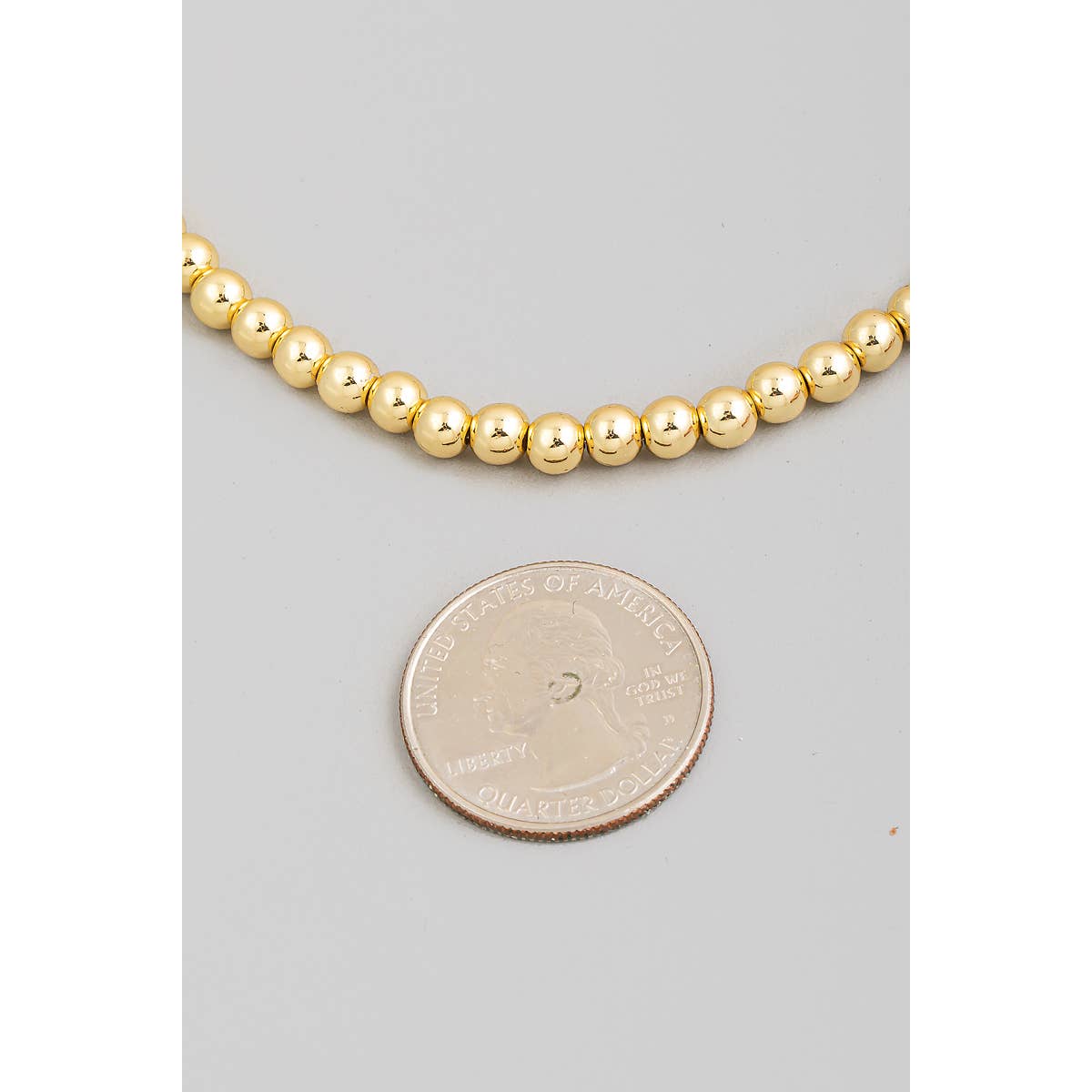 Gold Dipped Ball Beaded Necklace: G