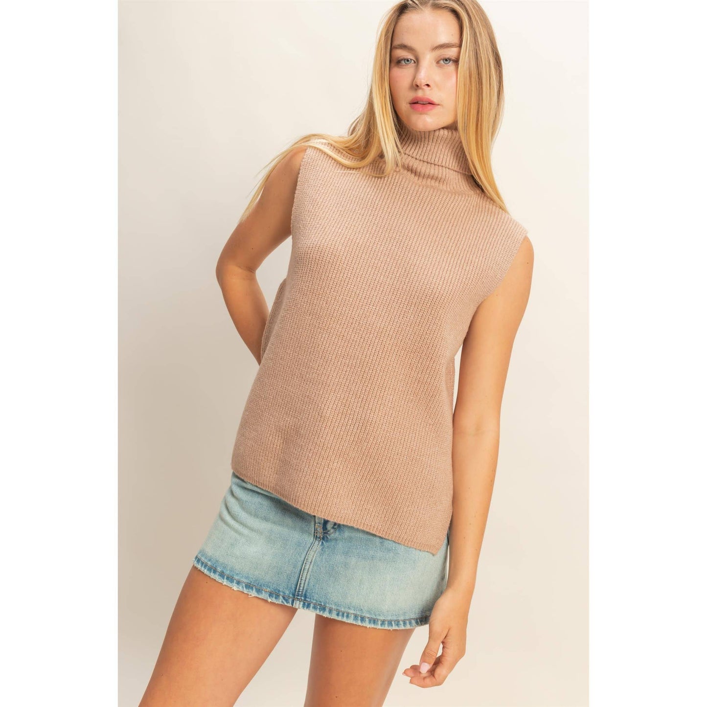 Sleek & Chic Turtleneck Vest