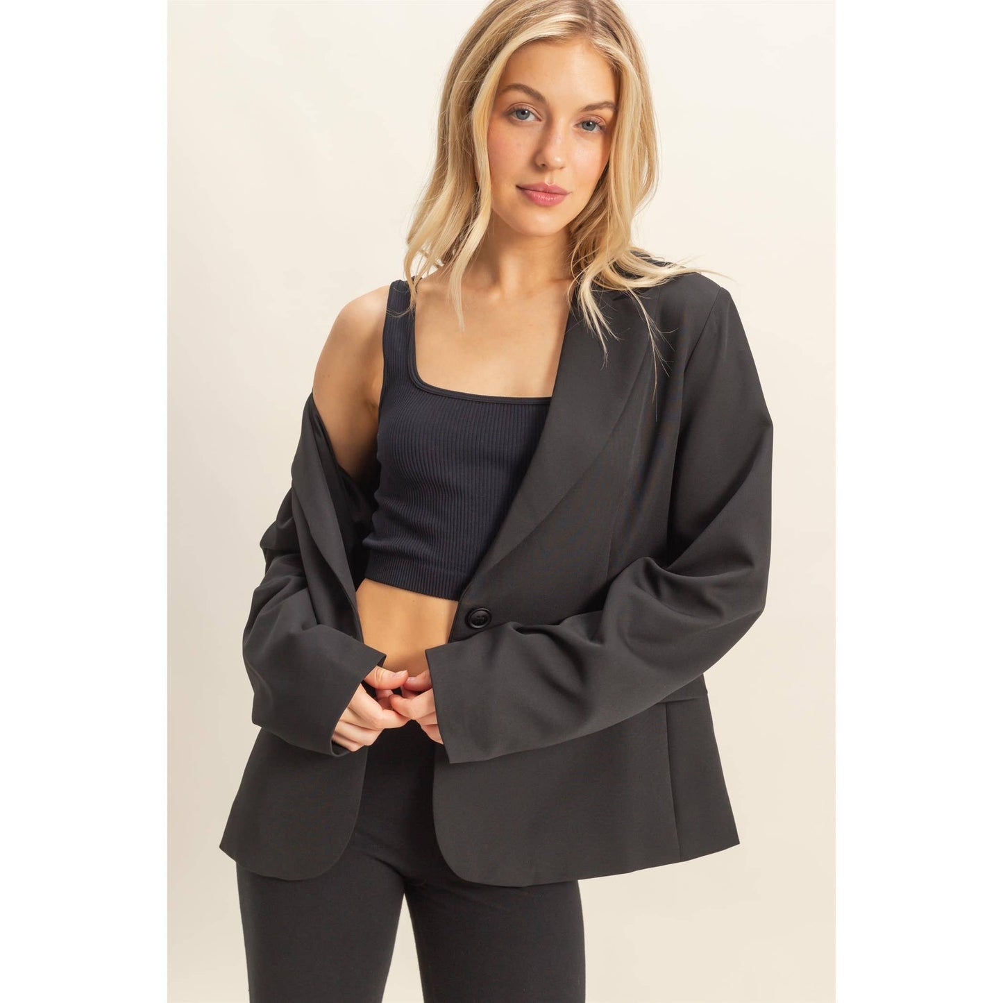 Modern Classic Single-Button Blazer
