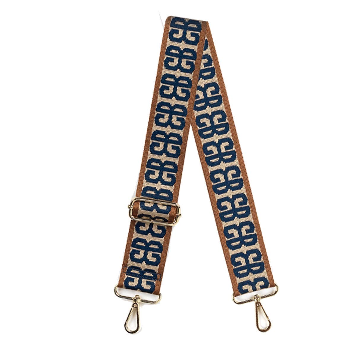 Navy & Camel Vivian Crossbody Strap