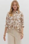 Desert Bloom Button-Up Blouse