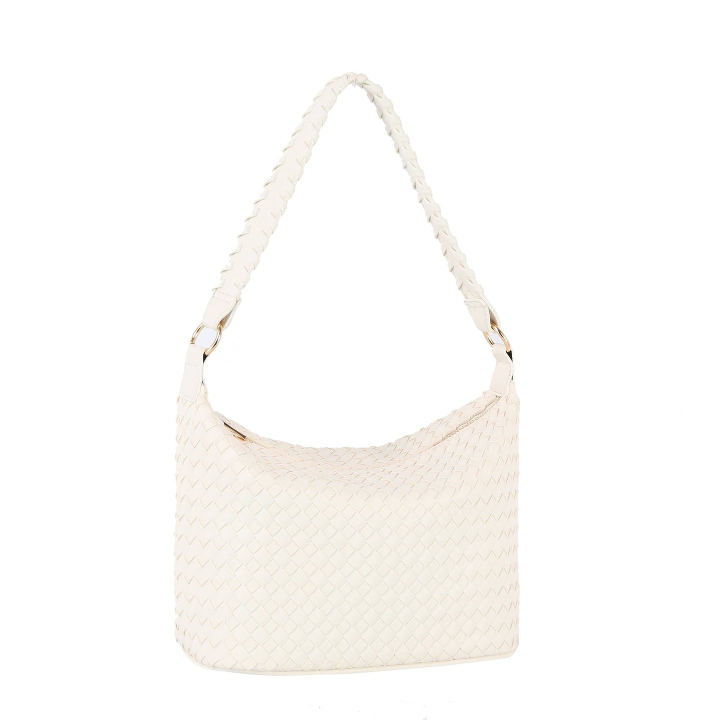 Woven hobo bag: STONE