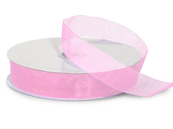 Sheer Organza Gift Packaging Ribbon: Light Blue, 1 Pack, 7/8"x100 yards