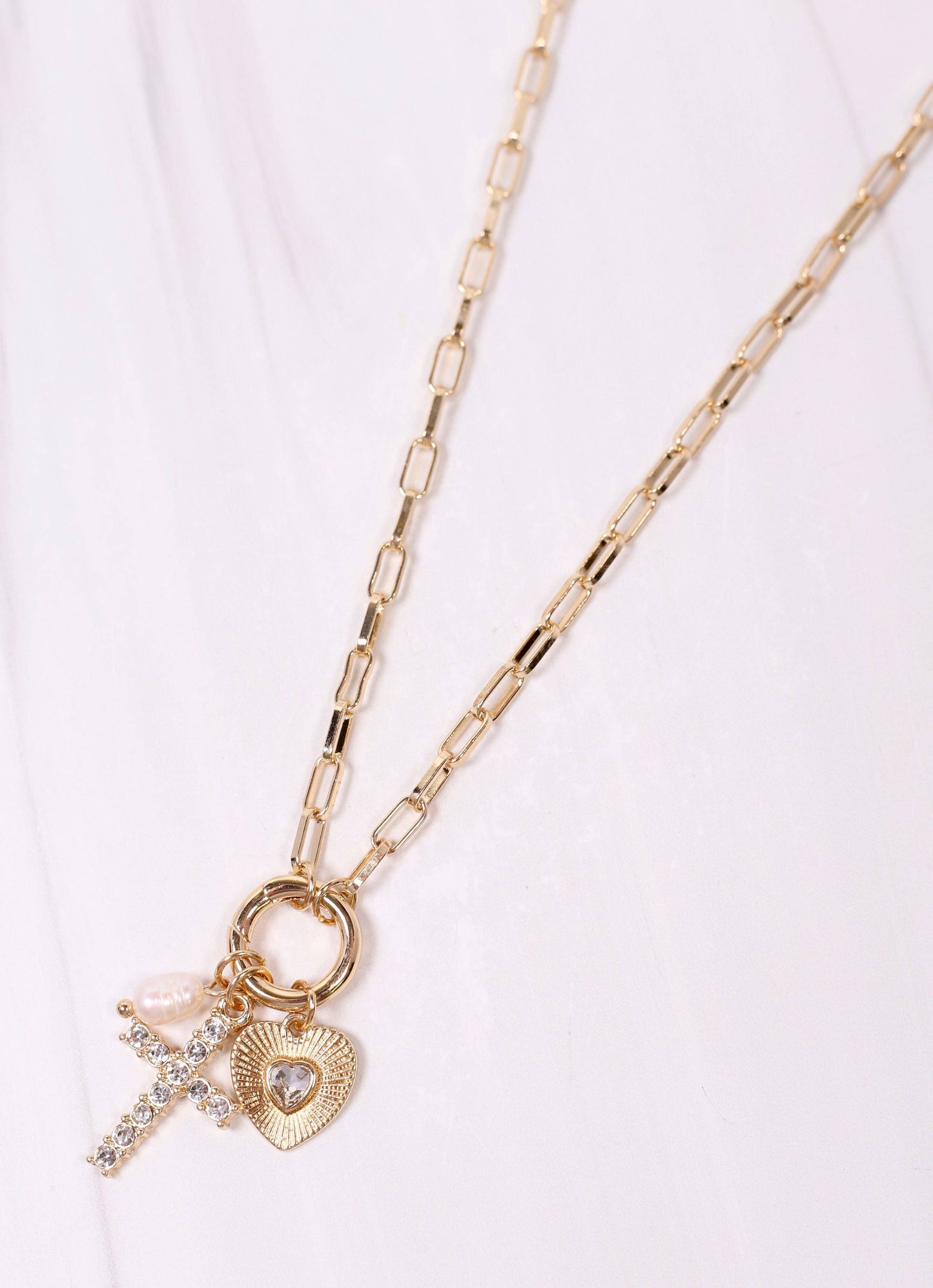 Arya Charm Cluster Necklace