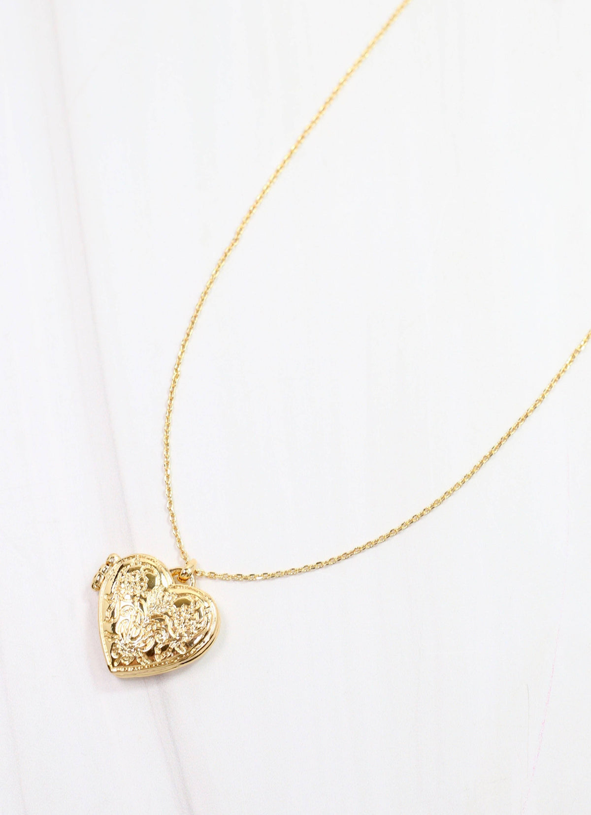 Baron Heart Locket Necklace Gold