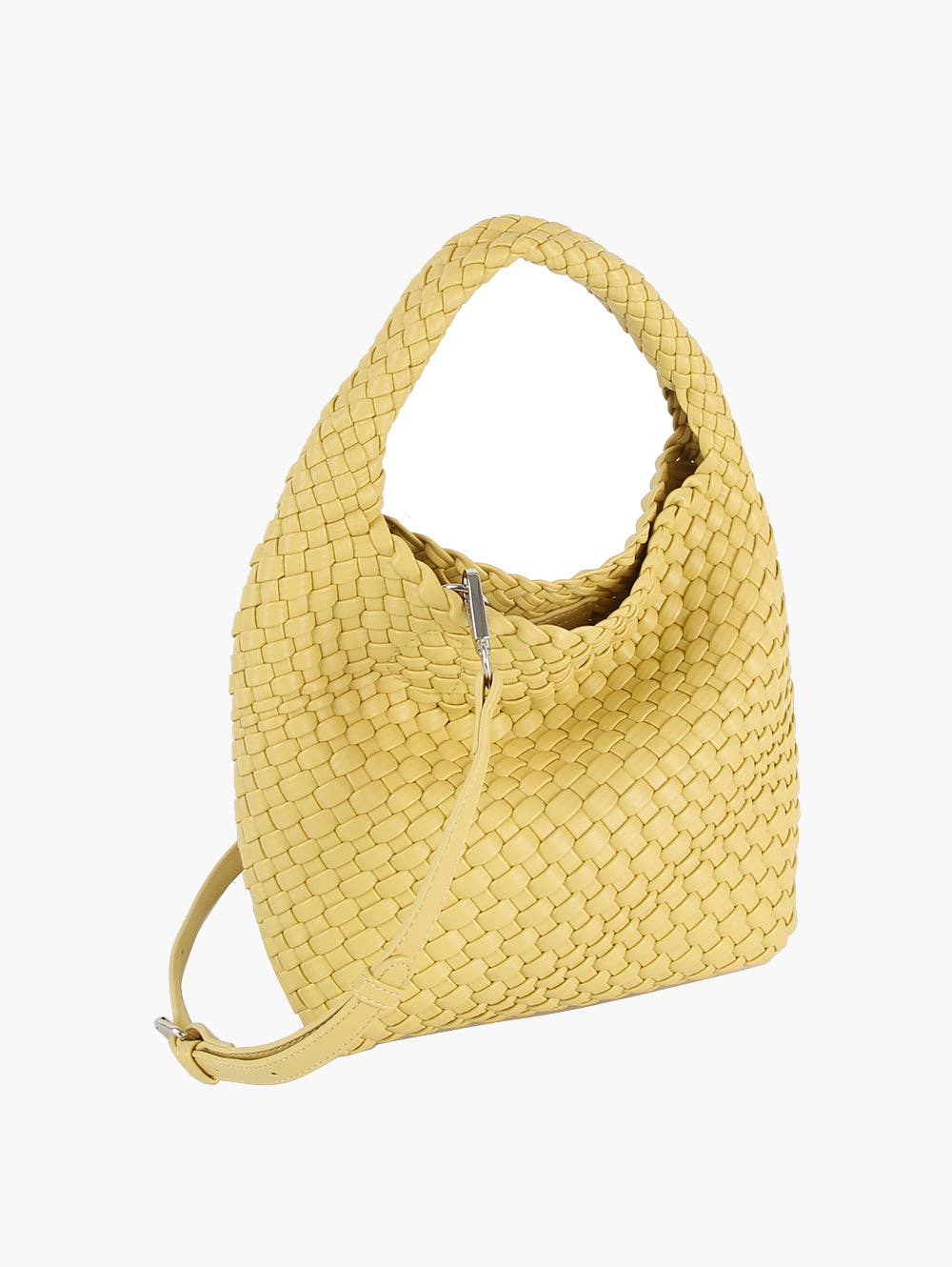Hobo Handbag With Detachable Shoulder Strap: GREY