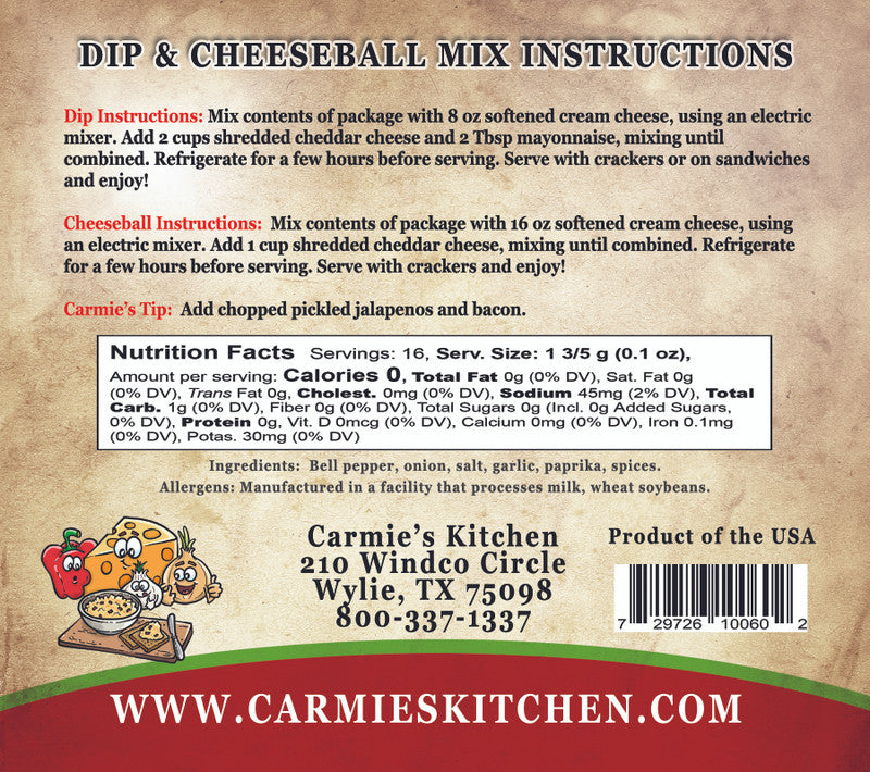 Pimento Cheese Dip Mix