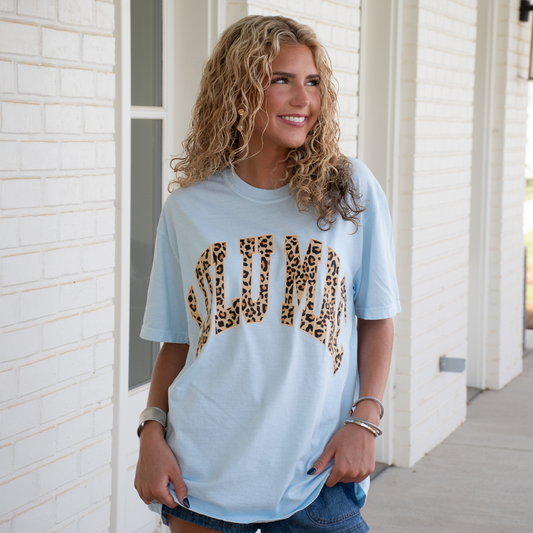 LULU MAC Leopard Adult Tee: Chambray