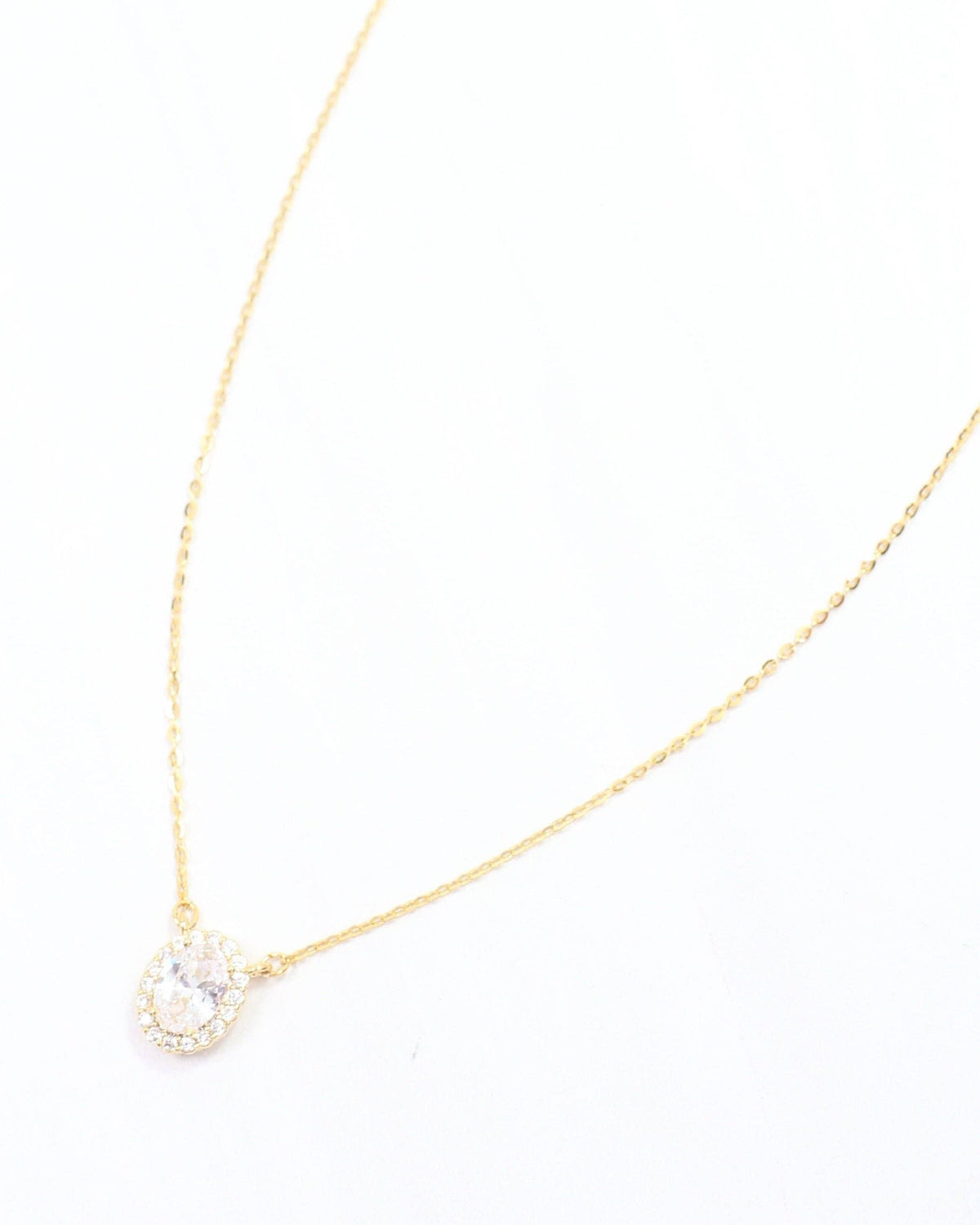 Knightbridge Crystal Necklace Gold