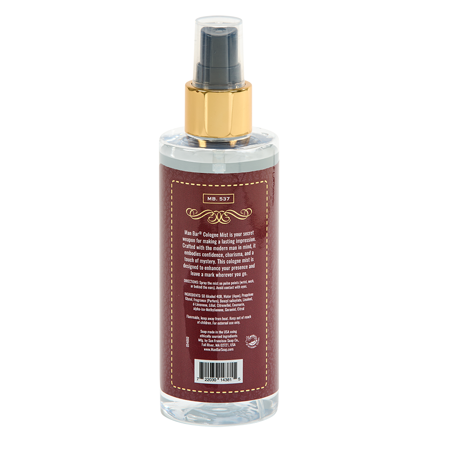 Man Bar Cologne Mist Exotic Musk & Sandalwood