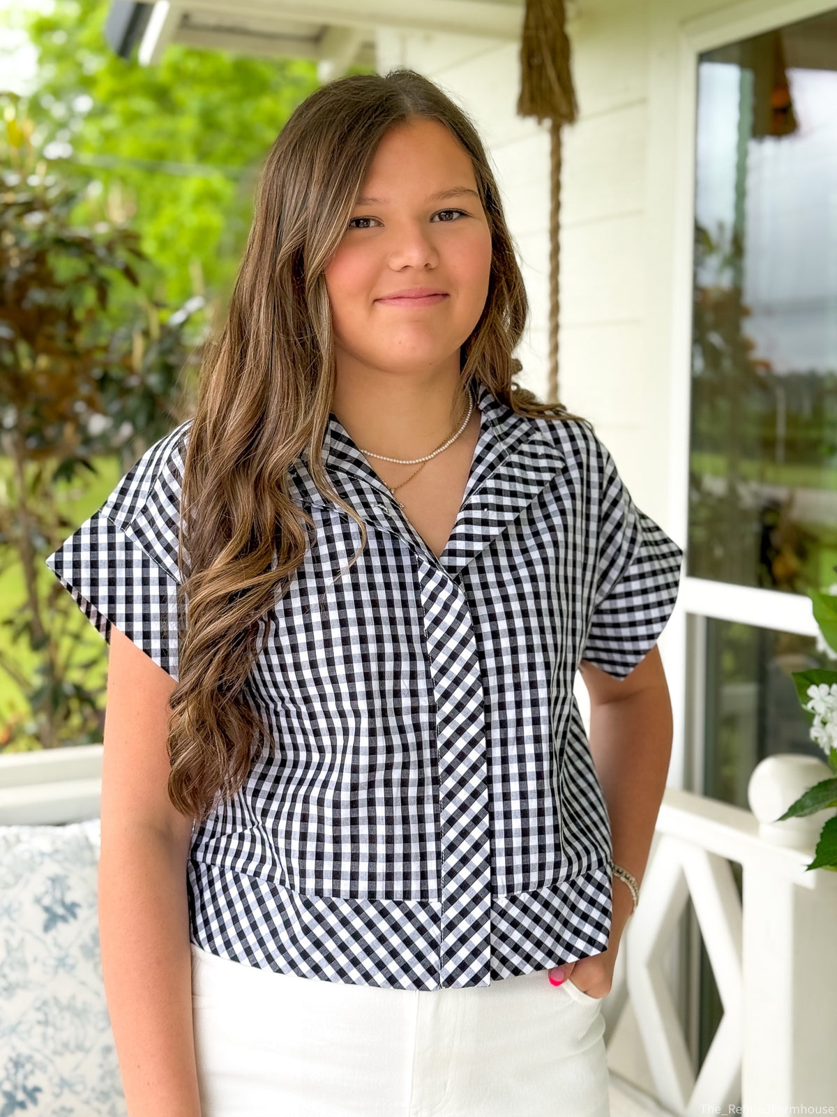 Chic in Check Blouse