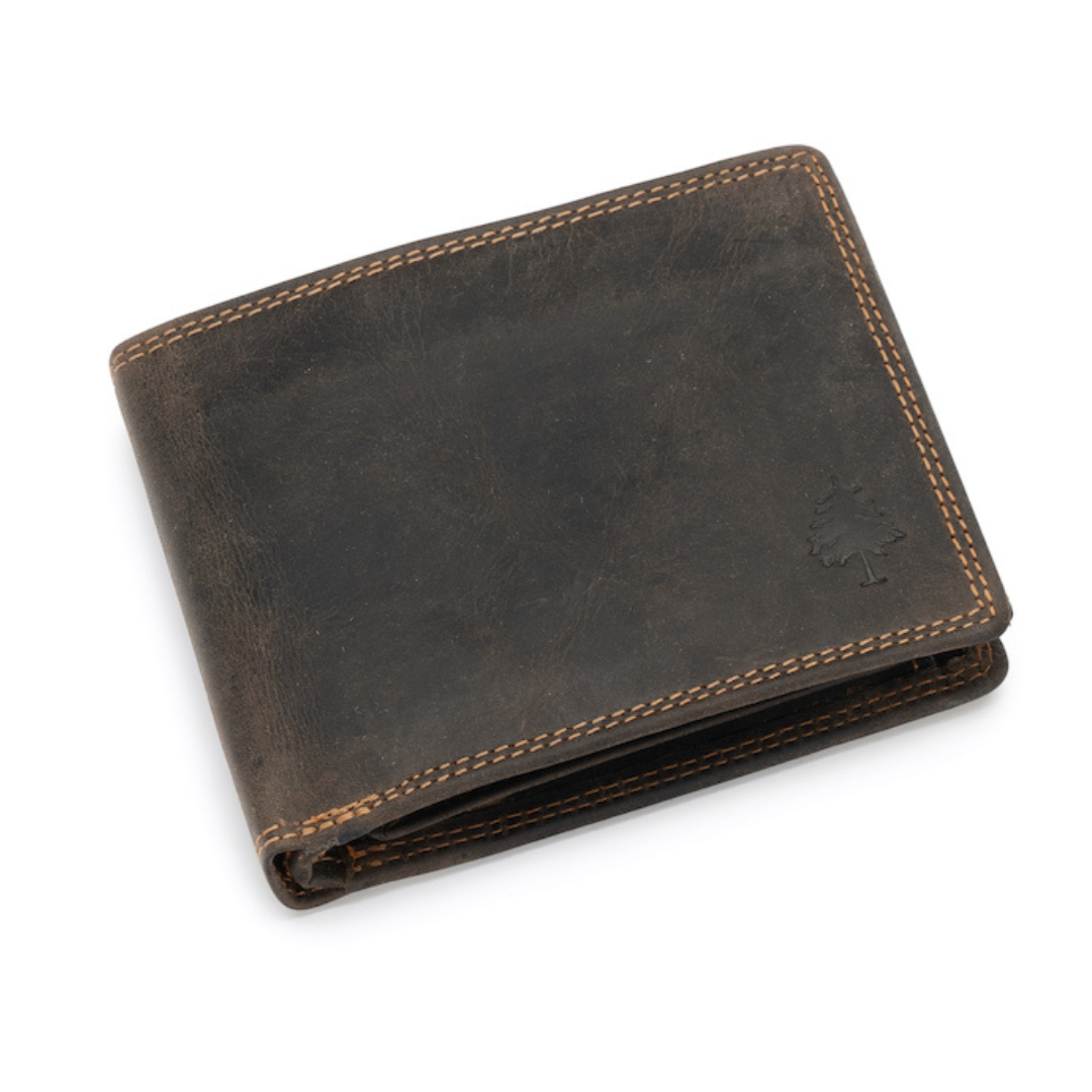 Leather Wallet George: Brown