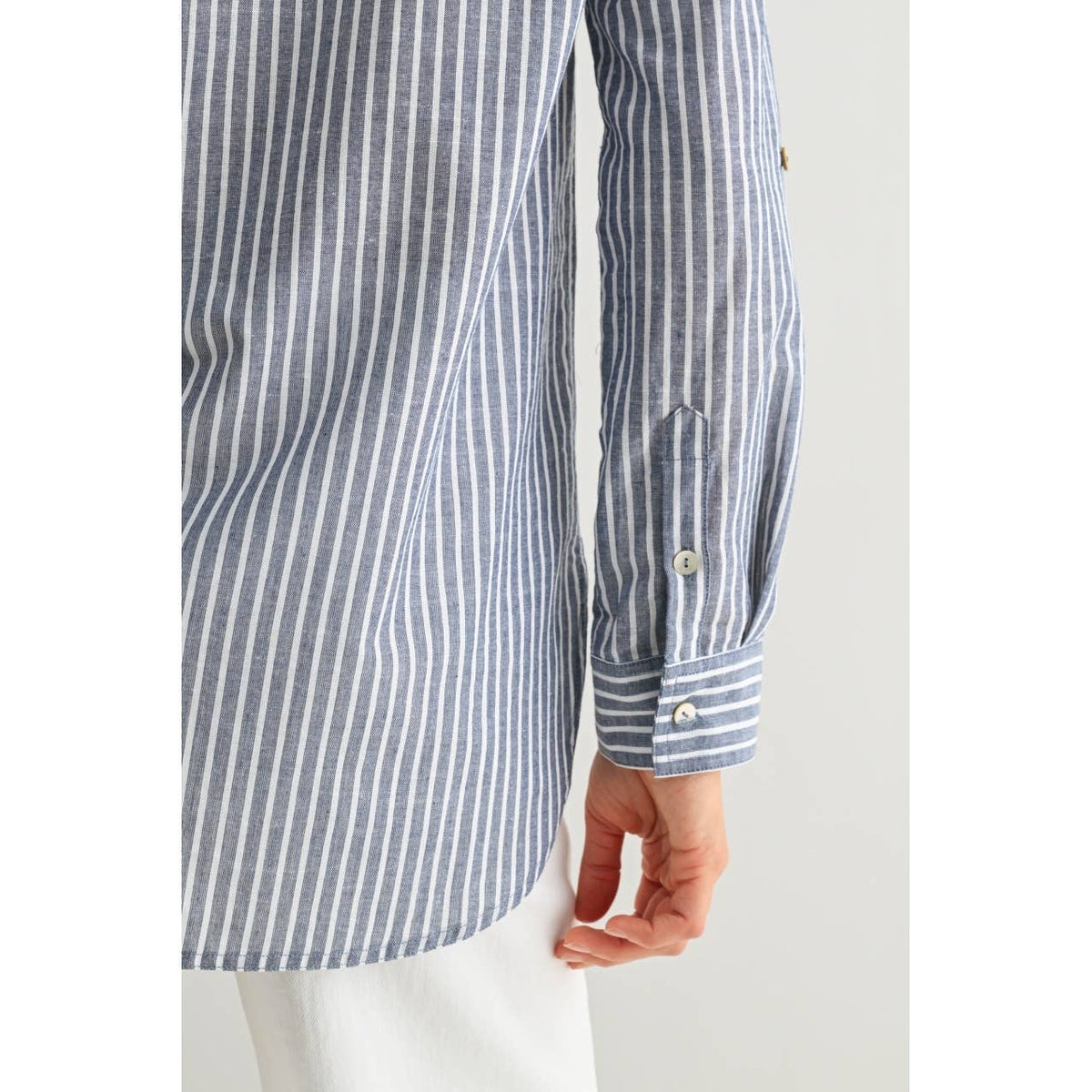 STRIPE 2POCKET SHIRTS: Navy, S-M-L(2-2-2)