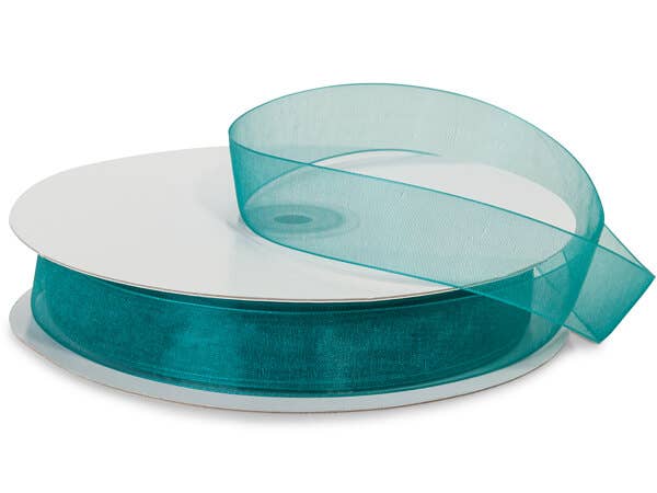 Sheer Organza Gift Packaging Ribbon: Light Blue, 1 Pack, 7/8"x100 yards