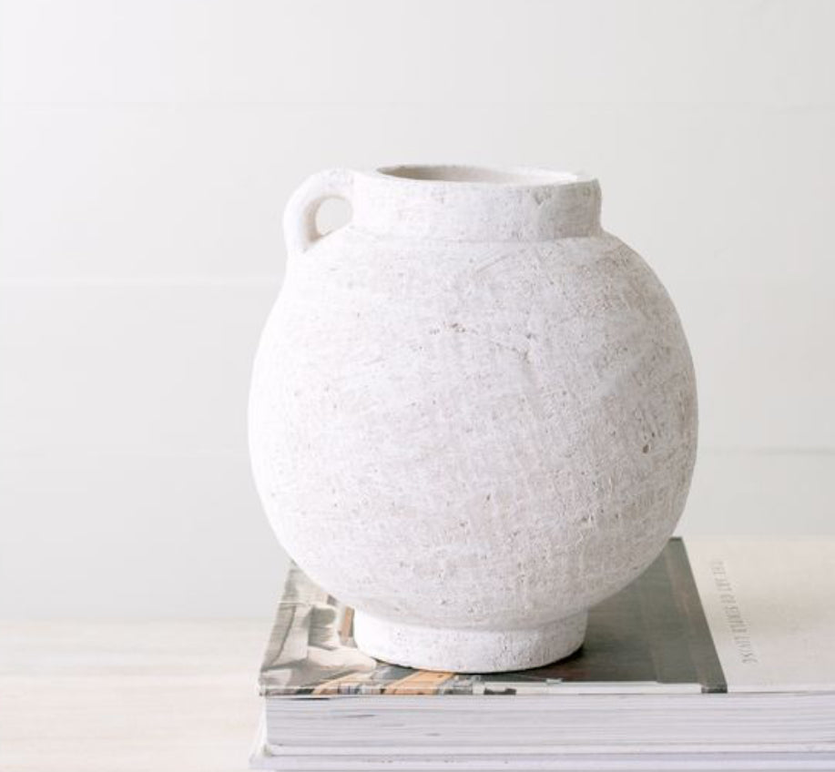 White Jug Vase 7.3"