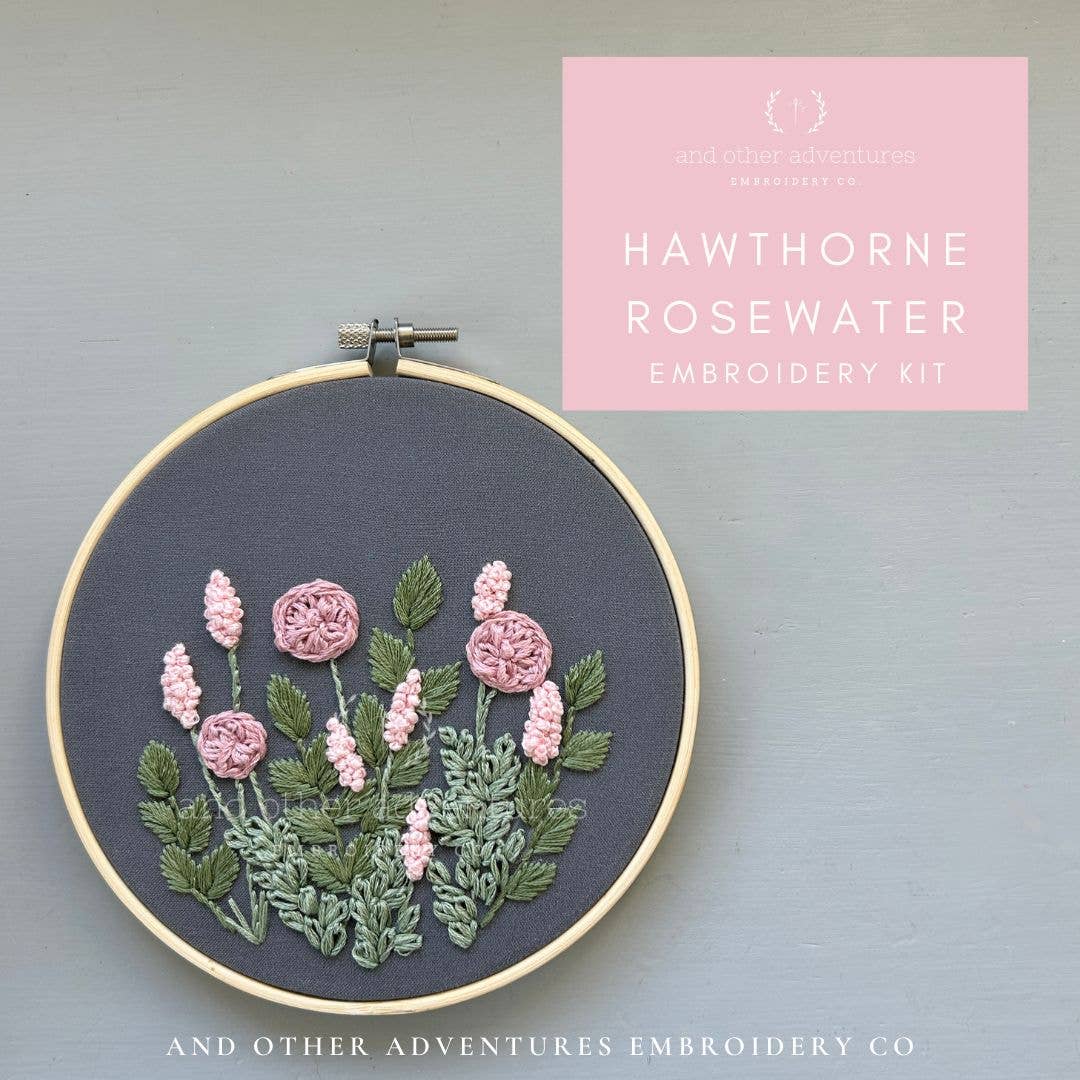 Hand Embroidery KIT - Hawthorne in Rosewater