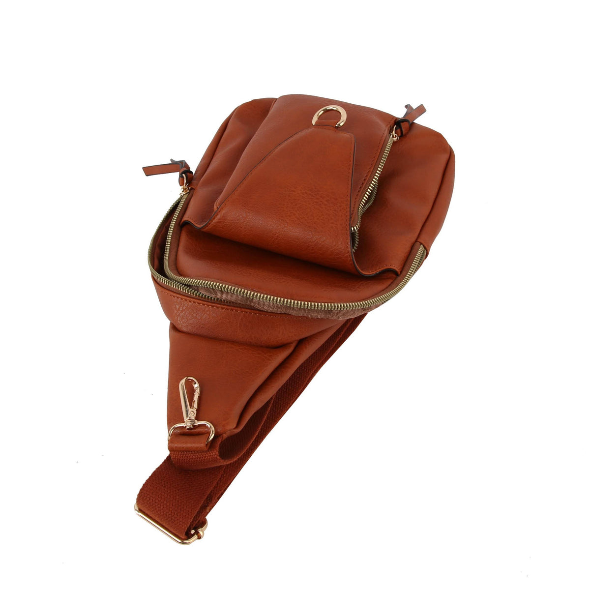 Crossbody Small Sling Backpack Dapack Chest Bag: Tan / ONE SIZE